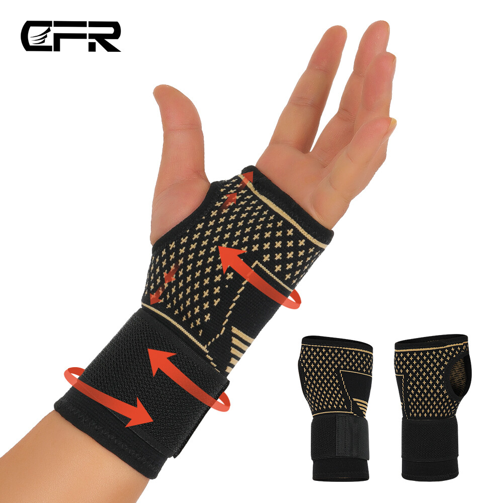 Copper Wrist Brace Support Splint Carpal Tunnel Sprain Arthritis For Man Woman