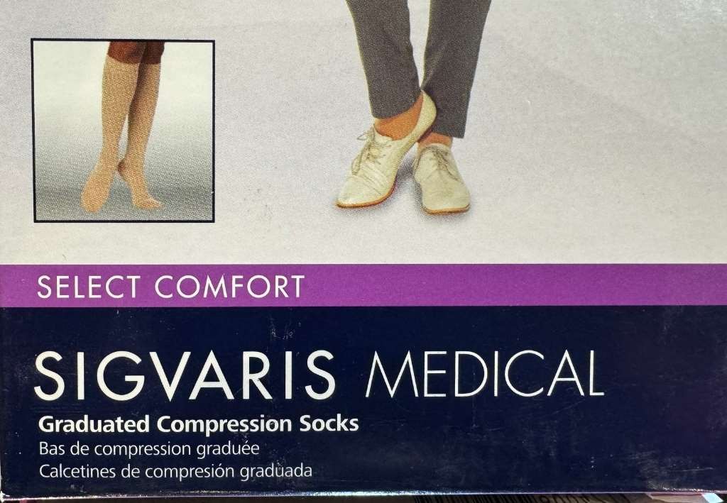 SIGVARIS Women’s Opaque Calf Highs 30-40 Honey ML Medium Long
