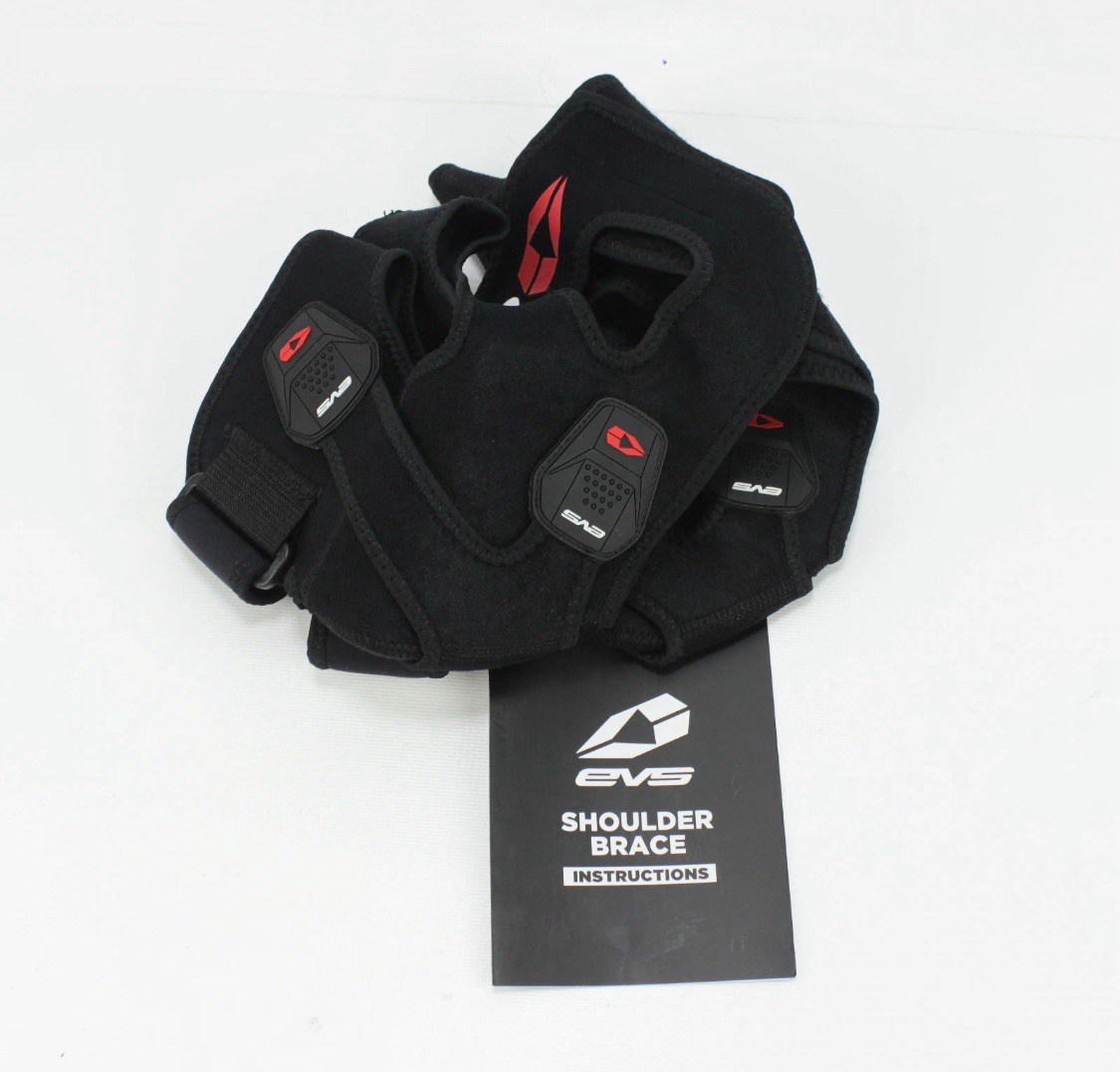 EVS SB05 Bilateral Shoulder Stabilizer Brace Black, Dual X-Strap – Sz. Small