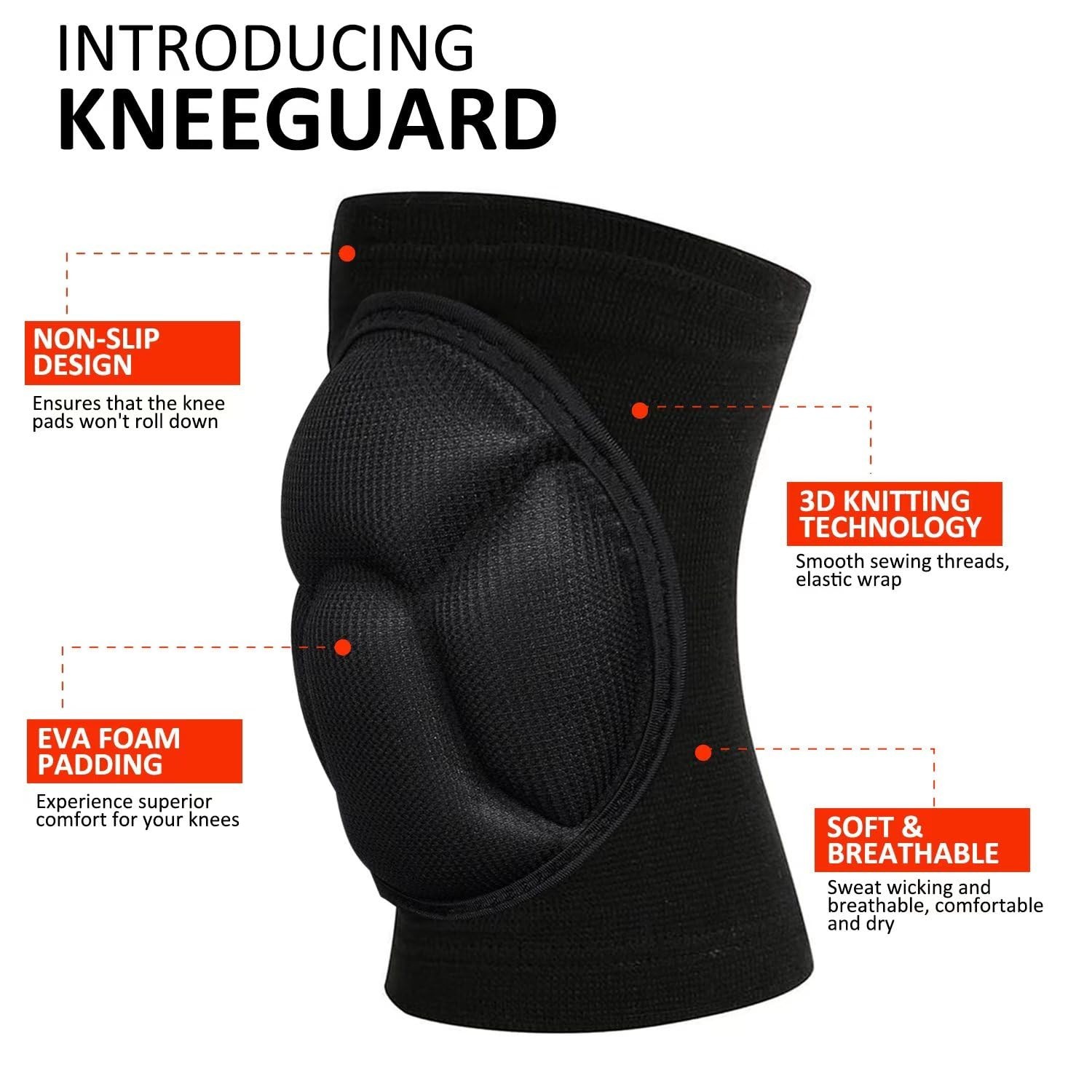 Knee Pads, Collision Avoidance Knee Sleeve for Men Women, Large | Garden, Gar…