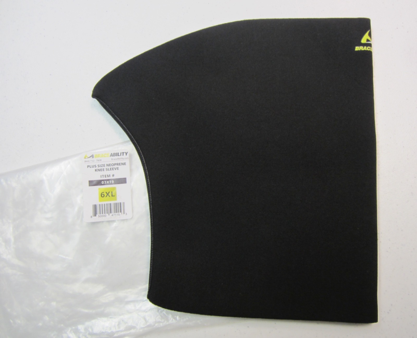 BraceAbility Plus Size Neoprene Knee Sleeve 6XL Item# 03K19