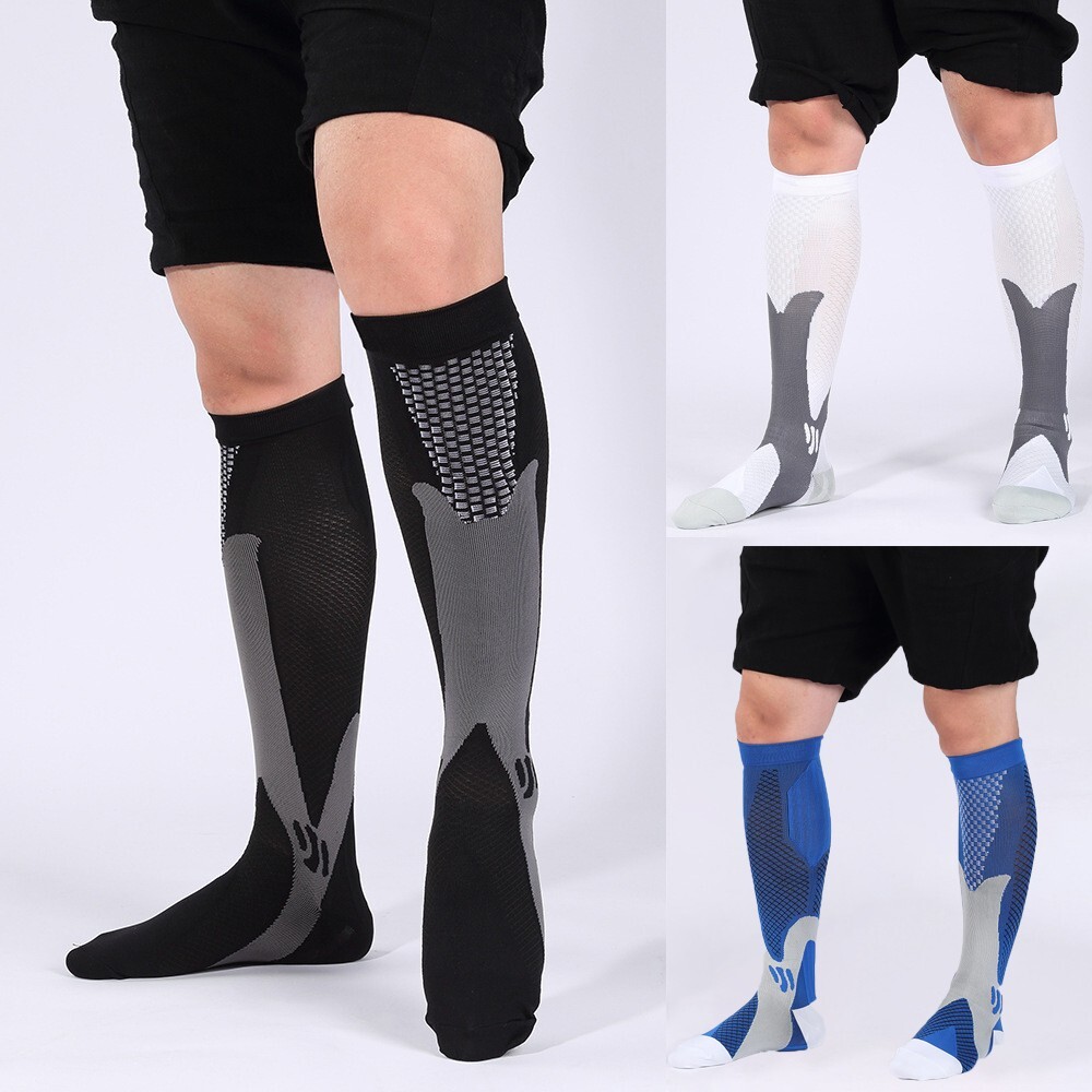 Compression Sock Stocking Knee High 20-30mmHg Support Brace Men Women L/XL / XXL