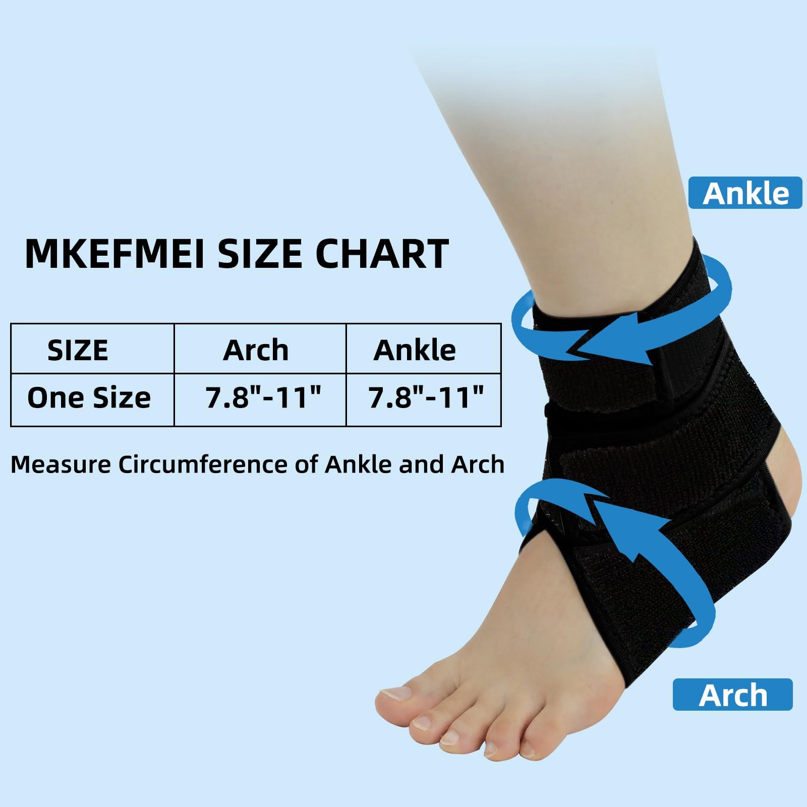 1 PCS Black One Size Ankle Support Brace Adjustable Wrap Stabilizer Foot Pain