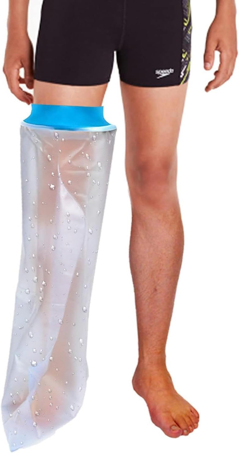 Asunby Leg Cast Covers for Shower Adult,Waterproof Long Leg Cast Protector for S