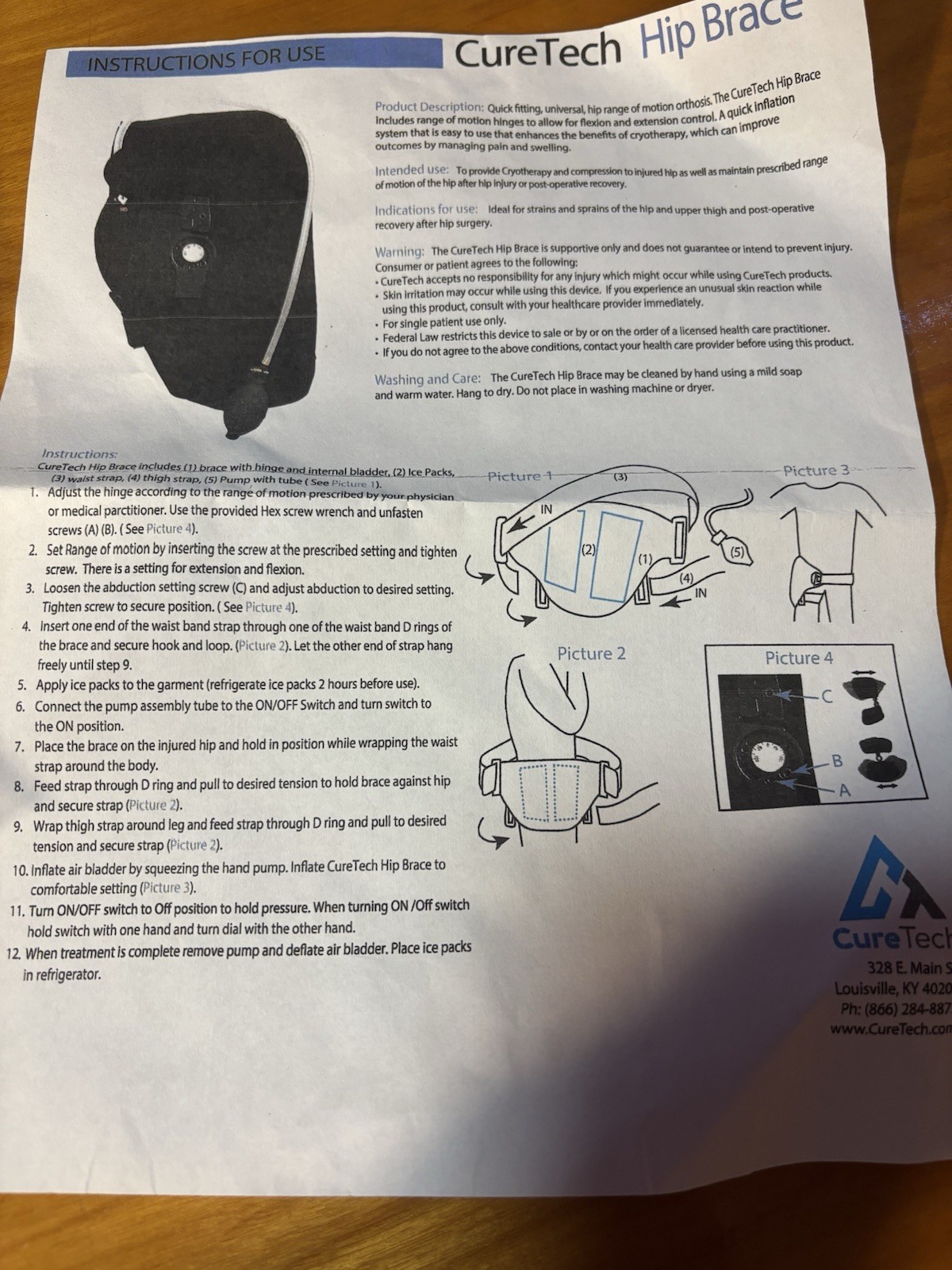 CureTech CryoCompression Hip Brace