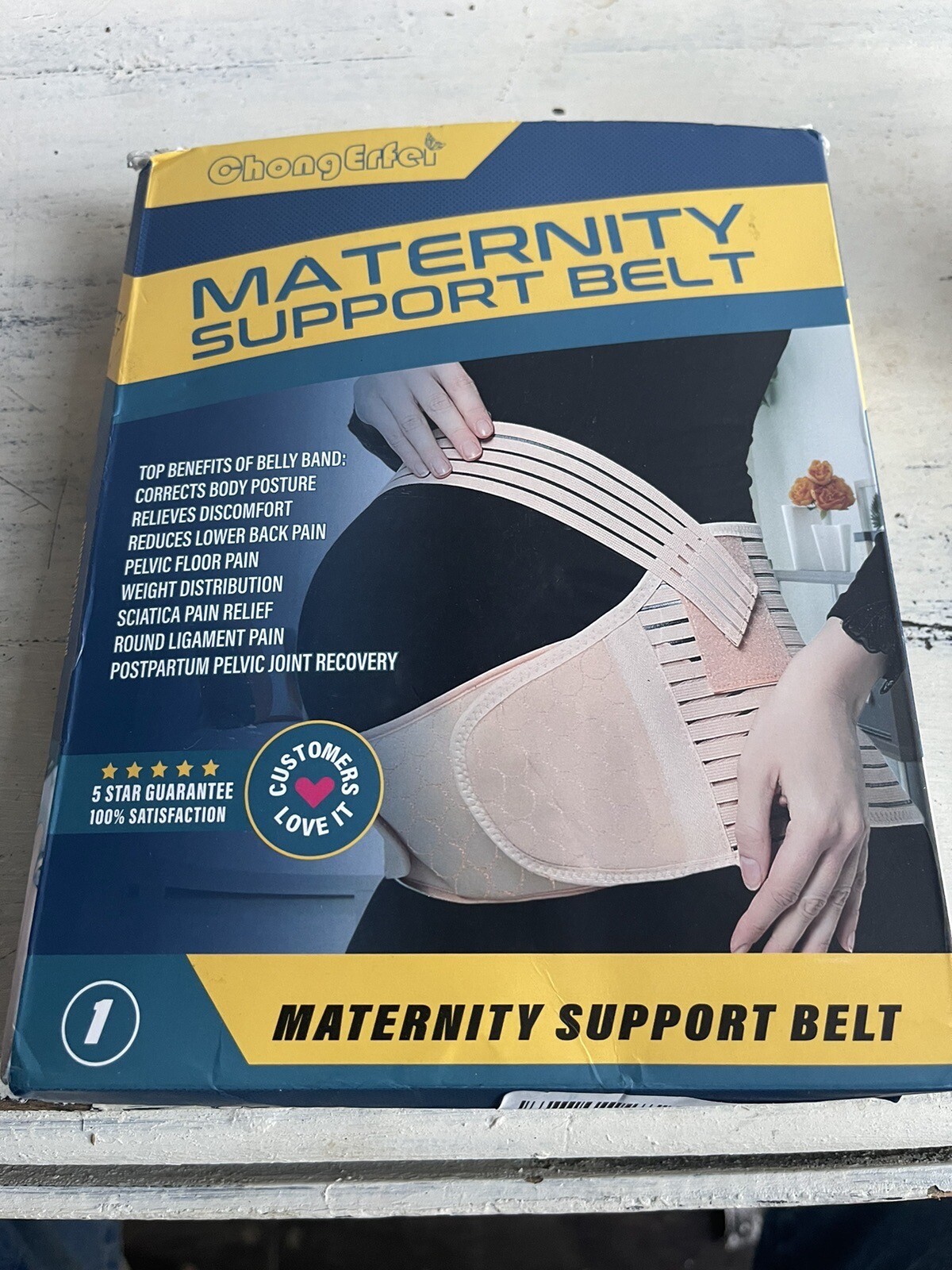 ChongErfei Maternity Support Belt – Large – Black