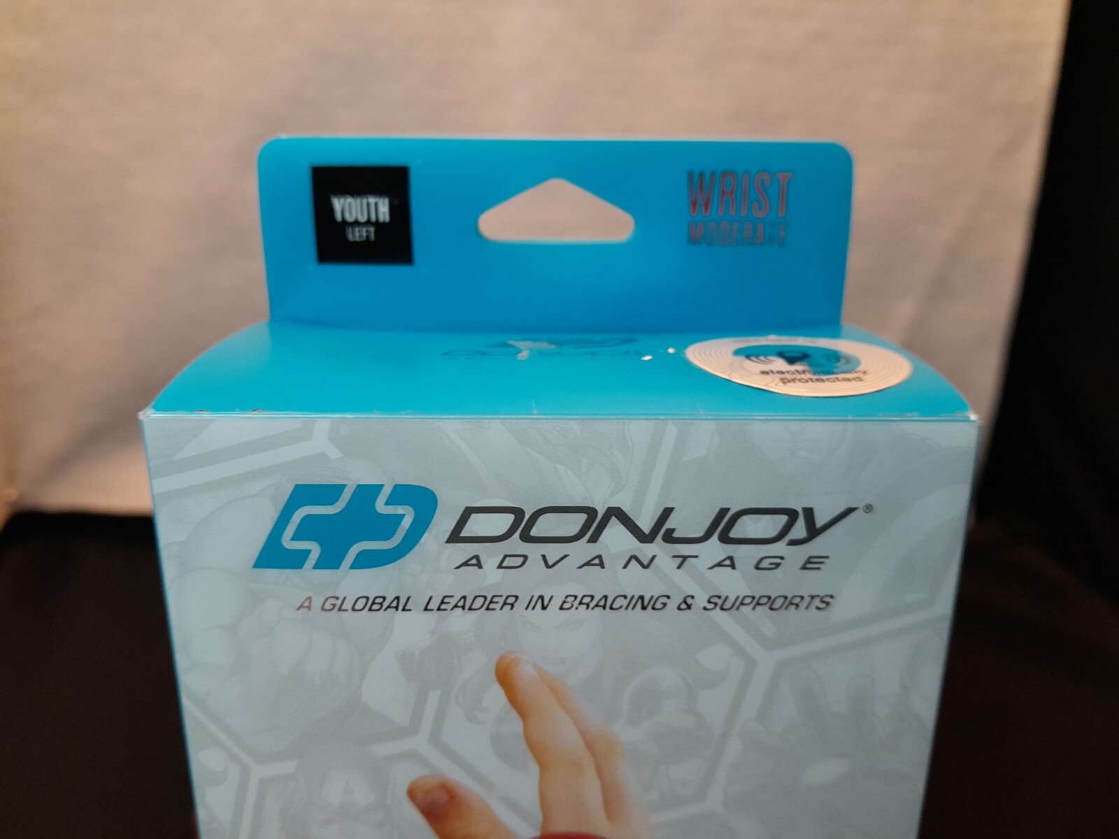 NEW Marvel CAPTAIN AMERICA Comfort Wrist Brace DONJOY ADVTG. Moderate YOUTH LEFT