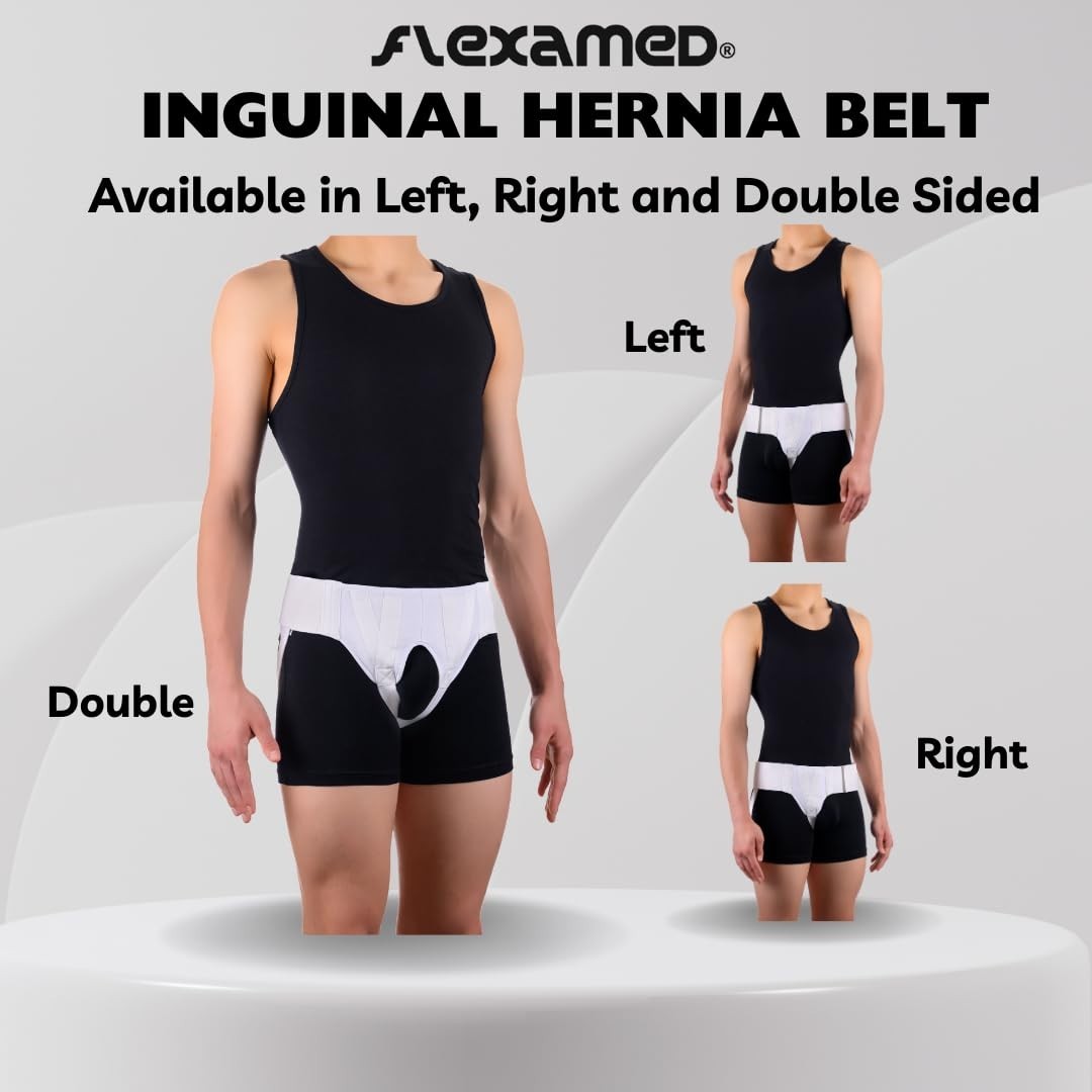 Lightweight Right Inguinal Hernia Support Belt | Breathable Comfort, Medium