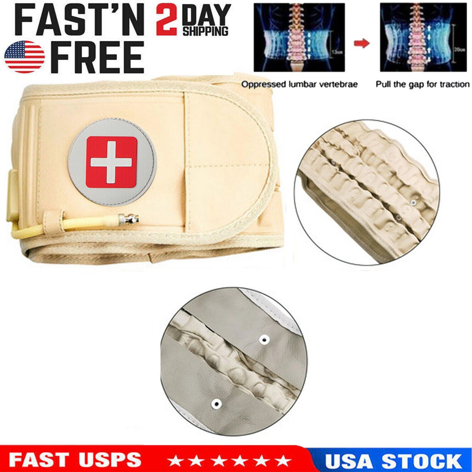 High-quality Spine Decompression Back Belt Lumbar Support for Back Pain Relief