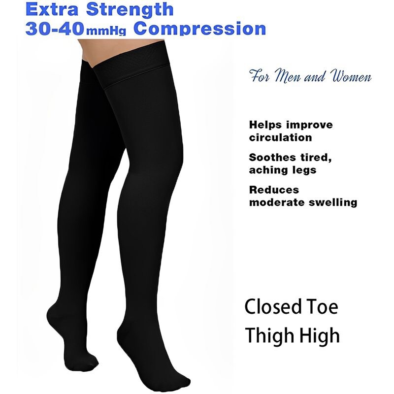 Thigh High Over the Knee Socks 20-30 mmHG Fashion Long Stockings For Women Men