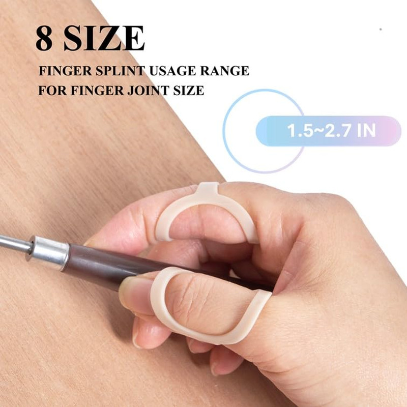 Oval Finger Splint 8 Pcs, Finger Splints for Arthritis, Mallet Finger, Trigger F