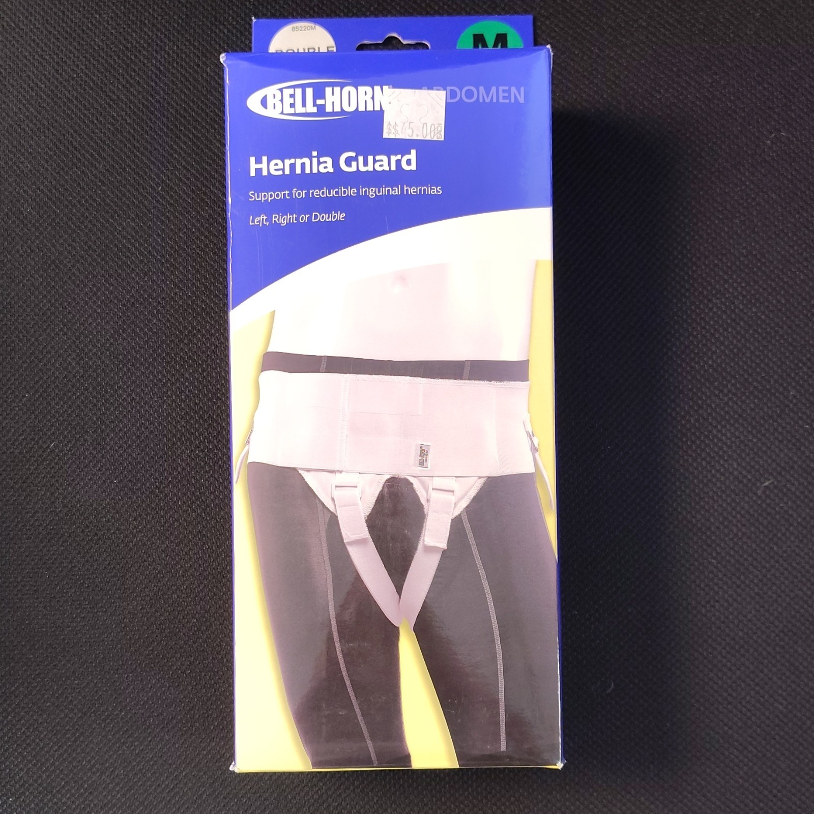 Bell-Horn Hernia Guard Adjustable Hernia Support Belt Abdomen M White 85220M