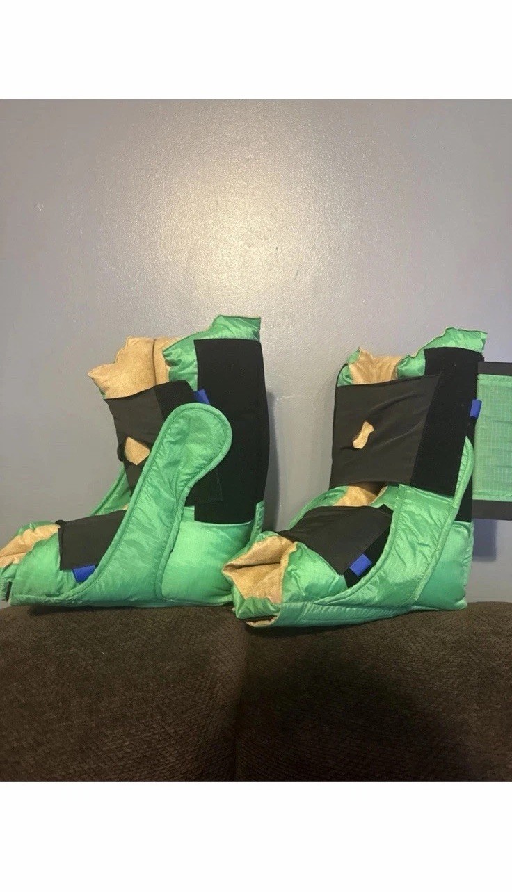 EHOB TruVue Heel Protector Boot, Standard Size (One Pair: Two Units) Green