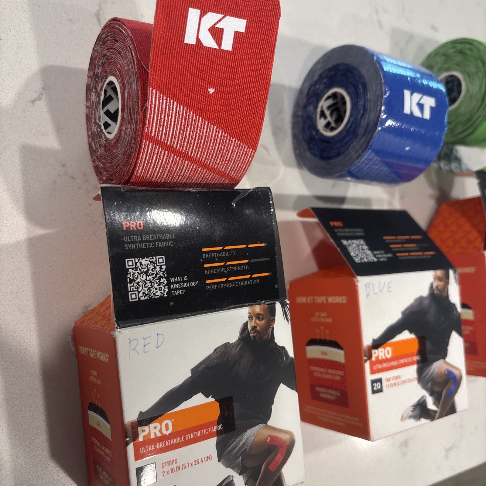 3 KT TAPE Original Elastic Kinesiology Therapeutic Tape 56 Pre Cut Strips