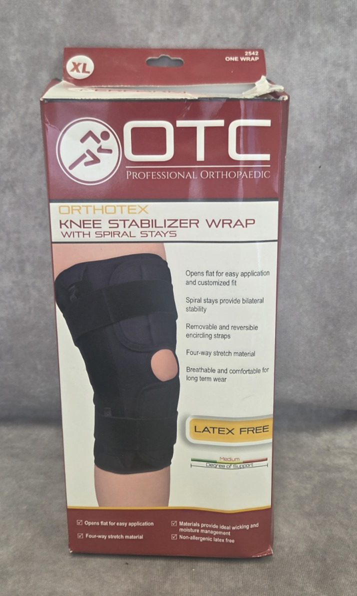 Orthotex Knee Stabilizer Size XL With Spiral Stays Latex Free