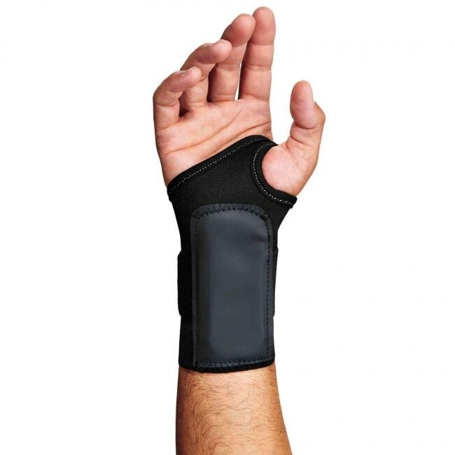 Ergodyne ProFlex 4000 Wrist Support XL Right Hand Black Single Strap Brace RSI