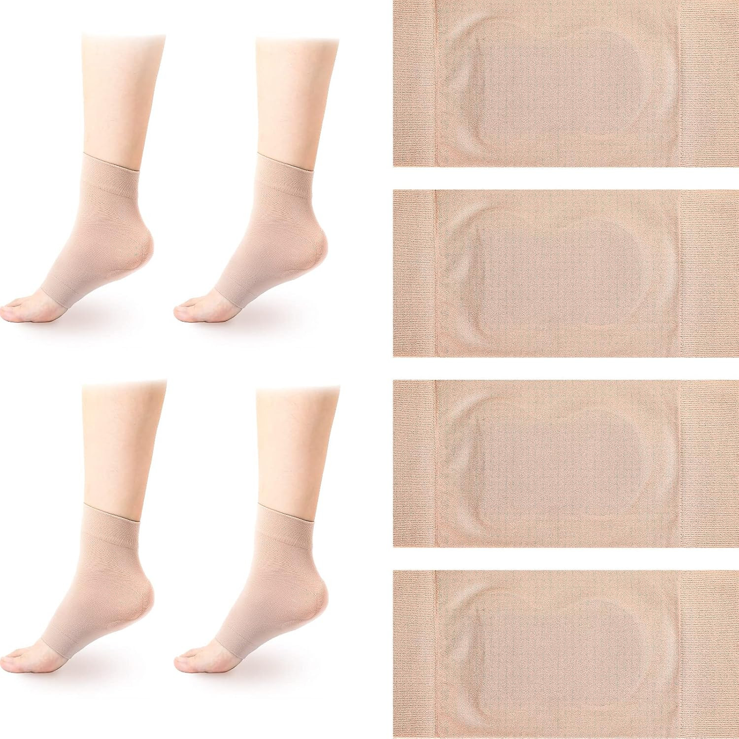 Haysandy 2 Pairs Achilles Protection Sleeve Achilles Tendon Heel Protector Heel