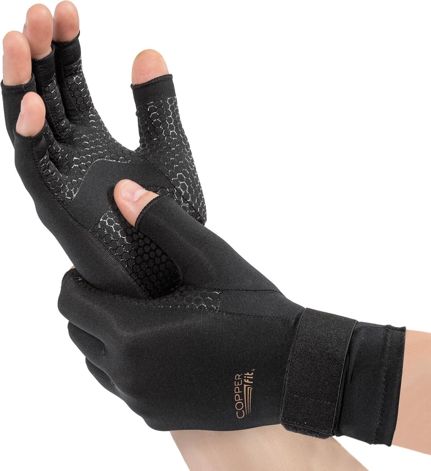 Open Finger Compression Gloves with Silicone Grip for Active Lifestyles – L/XL