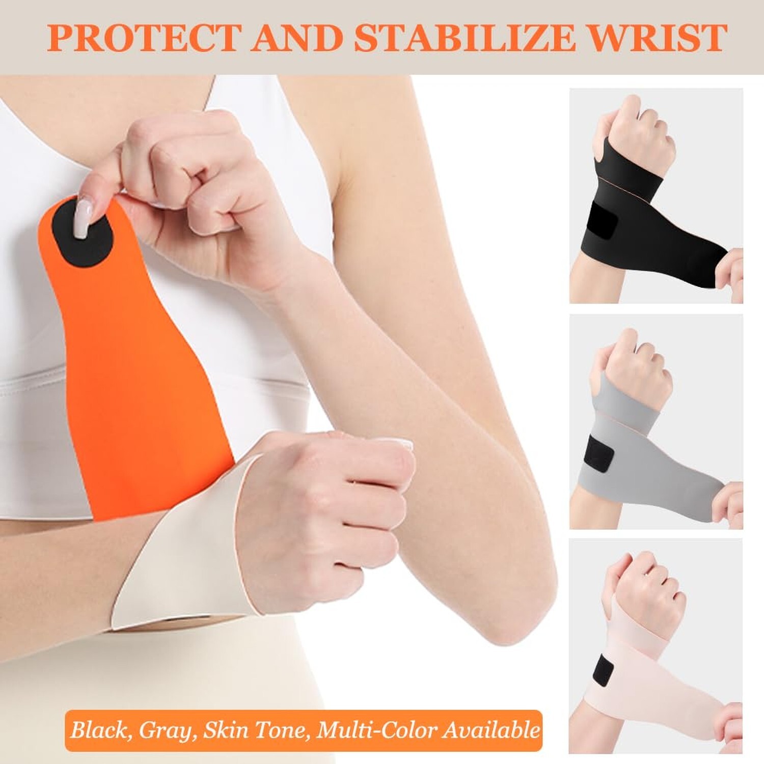 Compression Wrist Brace (2Pcs), Elastic Wrist Wrap Support for Carpal Tunnel,…