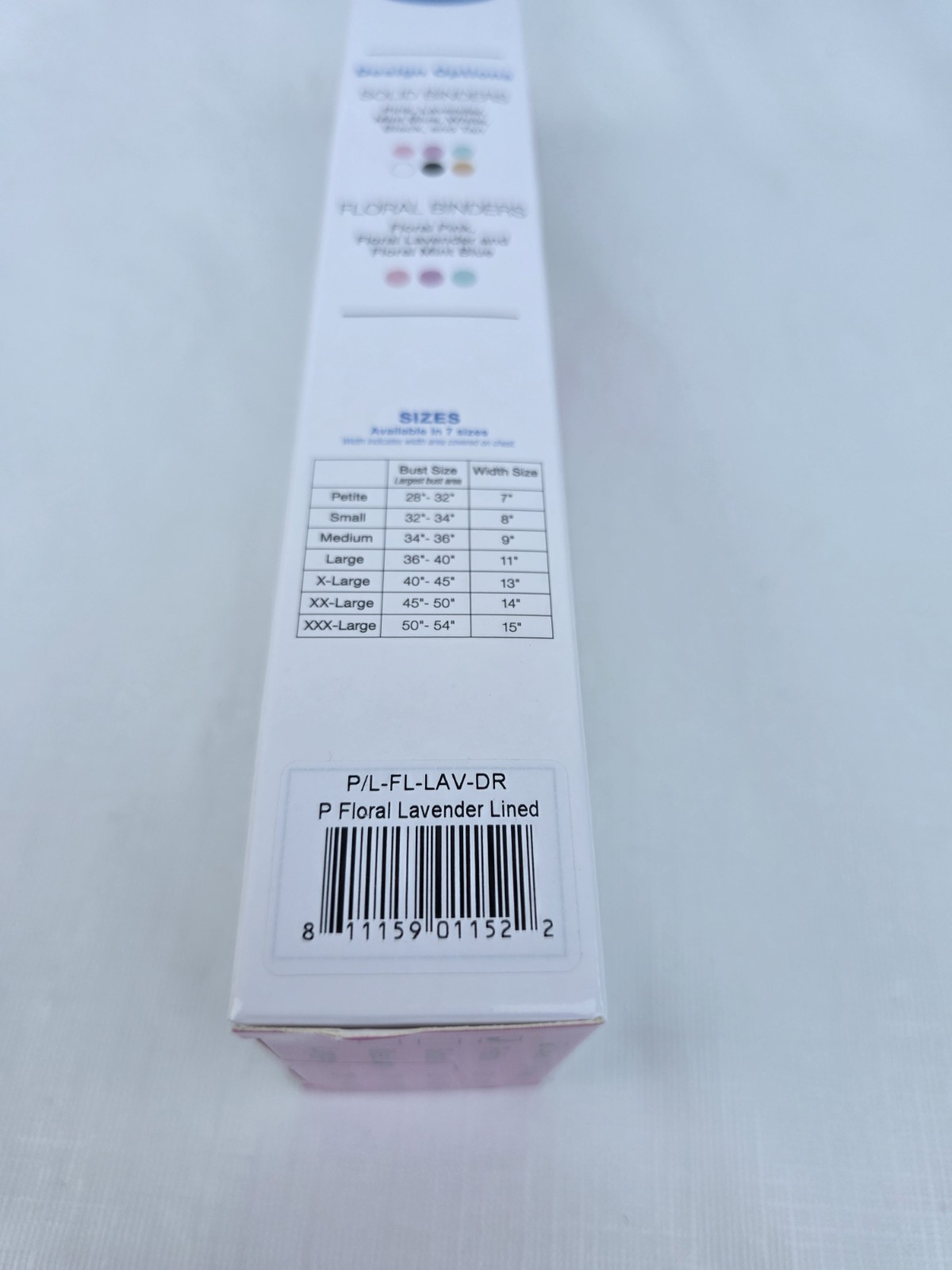 Expand-A-Band Medical Lined Breast Binder Petite Lined Lavender Color