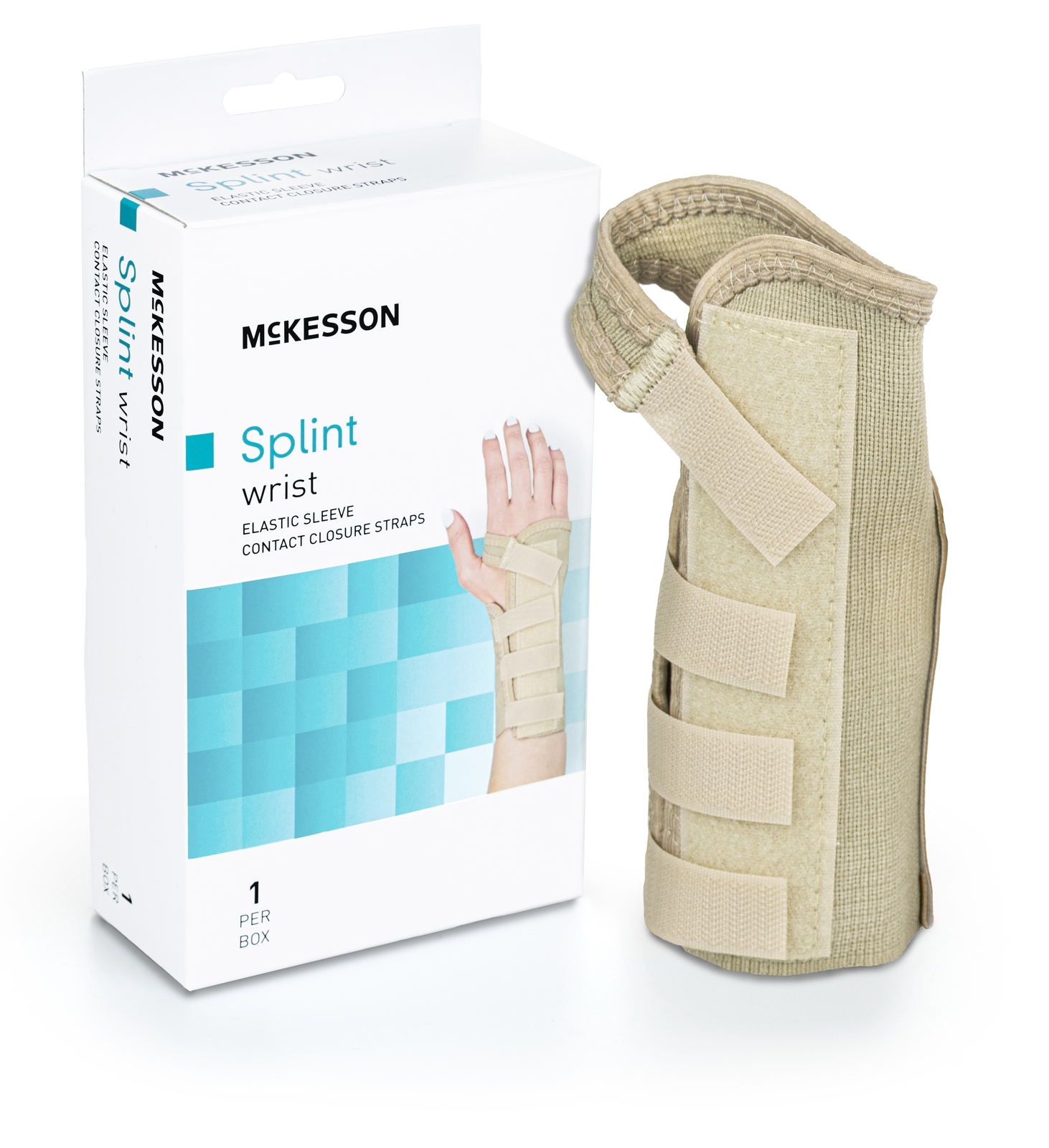 McKesson Hook and Loop Wrist Brace for Right Hand 155-79-87078