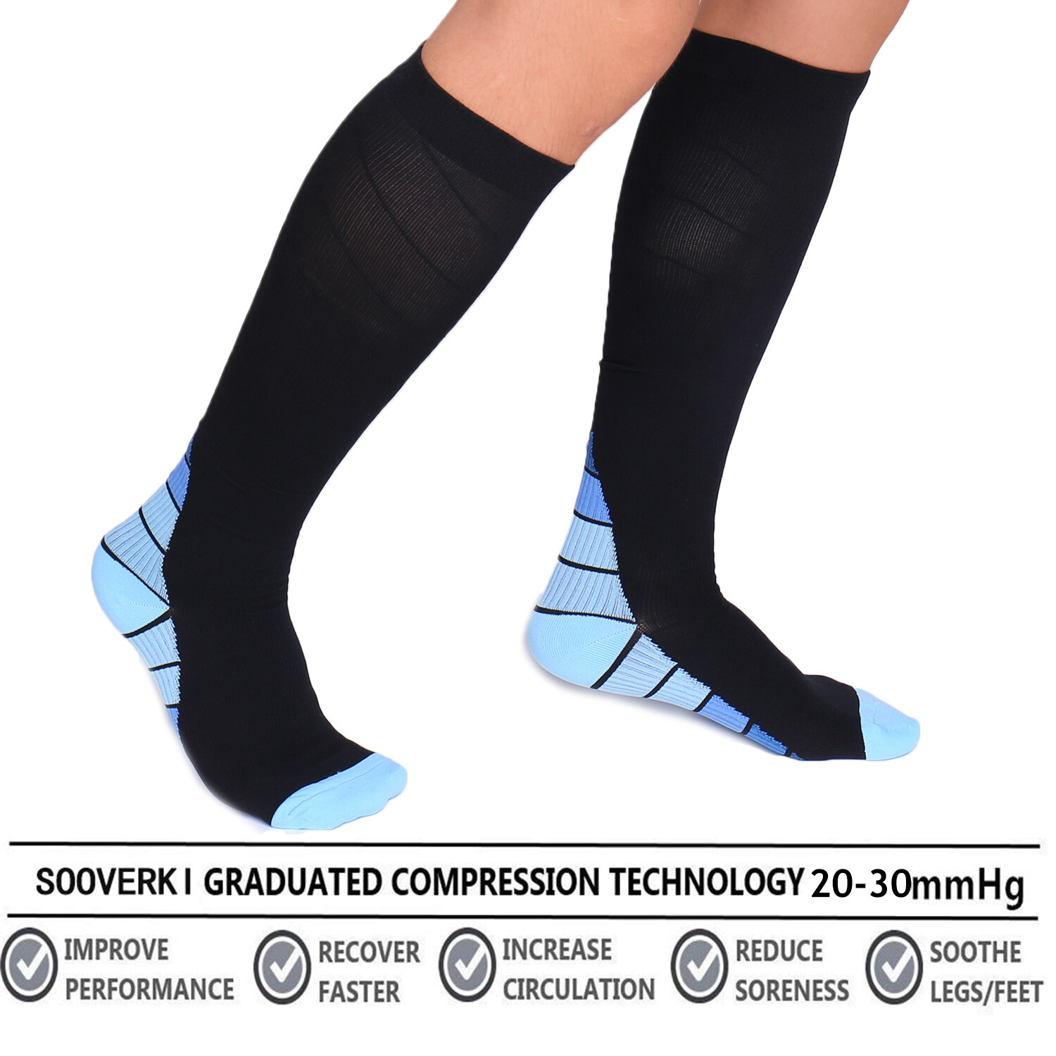 Compression Socks Ankle Support Sports Running Anti Fatigue Varicose Stocking