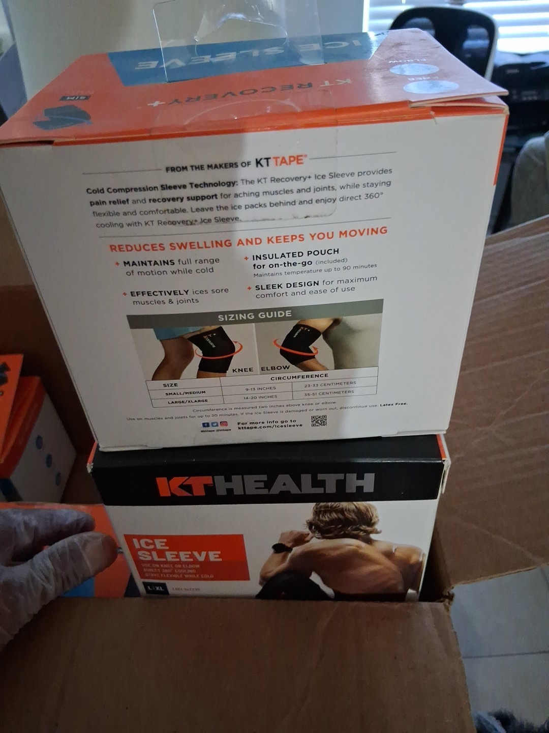 KT Health Ice Sleeve, S/M Knee Elbow Reduced Swelling. New