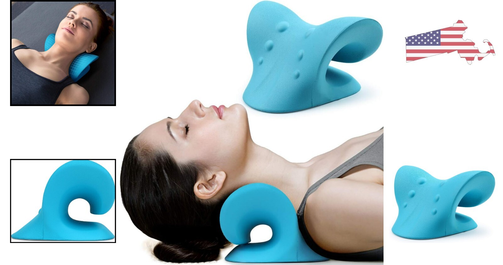 Powerful Blue Neck Relaxer – Cervical Traction Device for TMJ Pain Relief