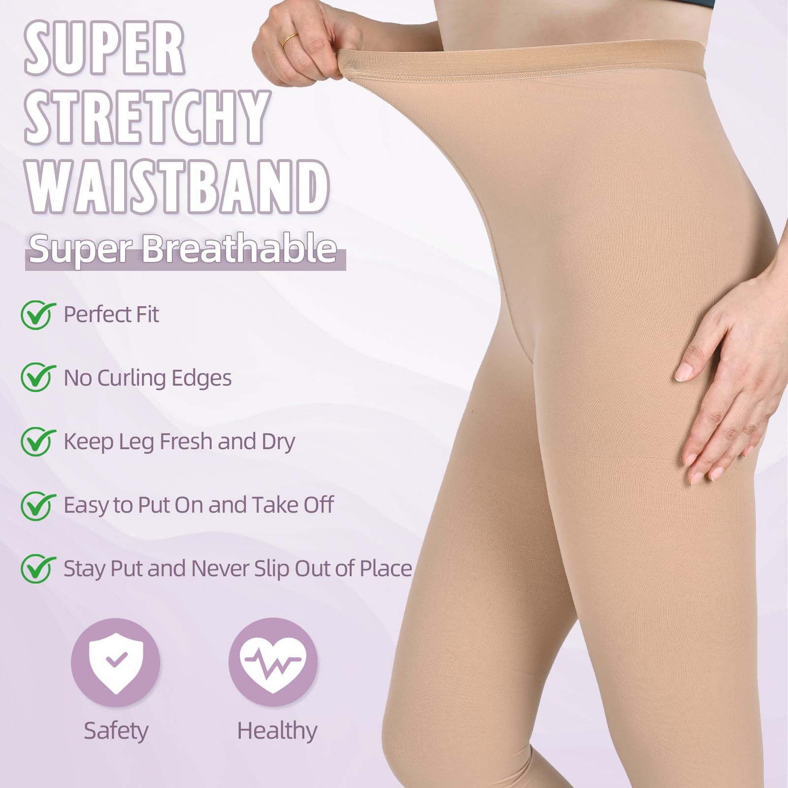 Wegitcs 20-30mmHg Footless Compression Leggings for Women,Waist High Tights |…