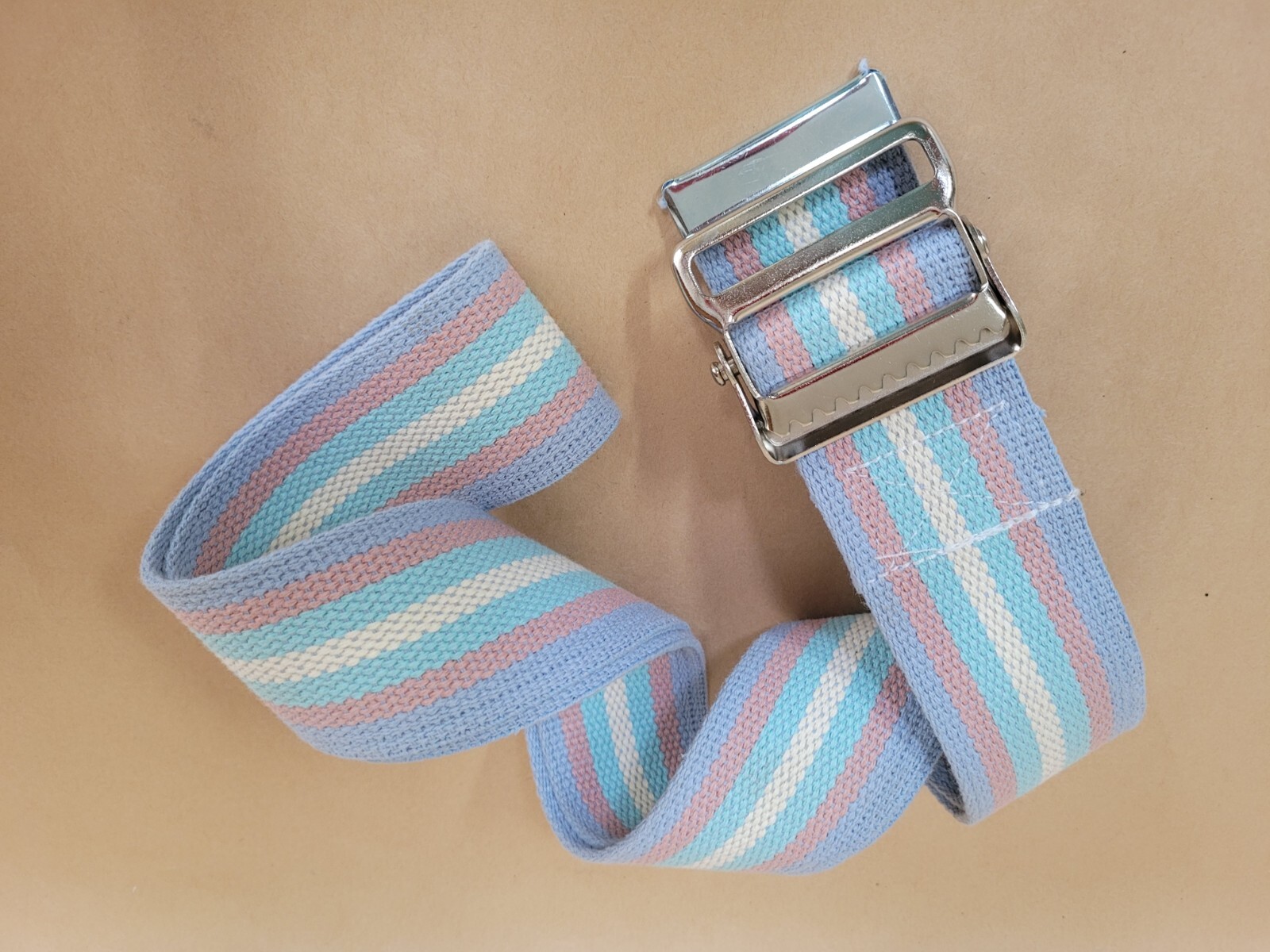 Deroyal Gait Belts Heavy Duty Universal Rainbow Pastel Stripe Therapy 56″