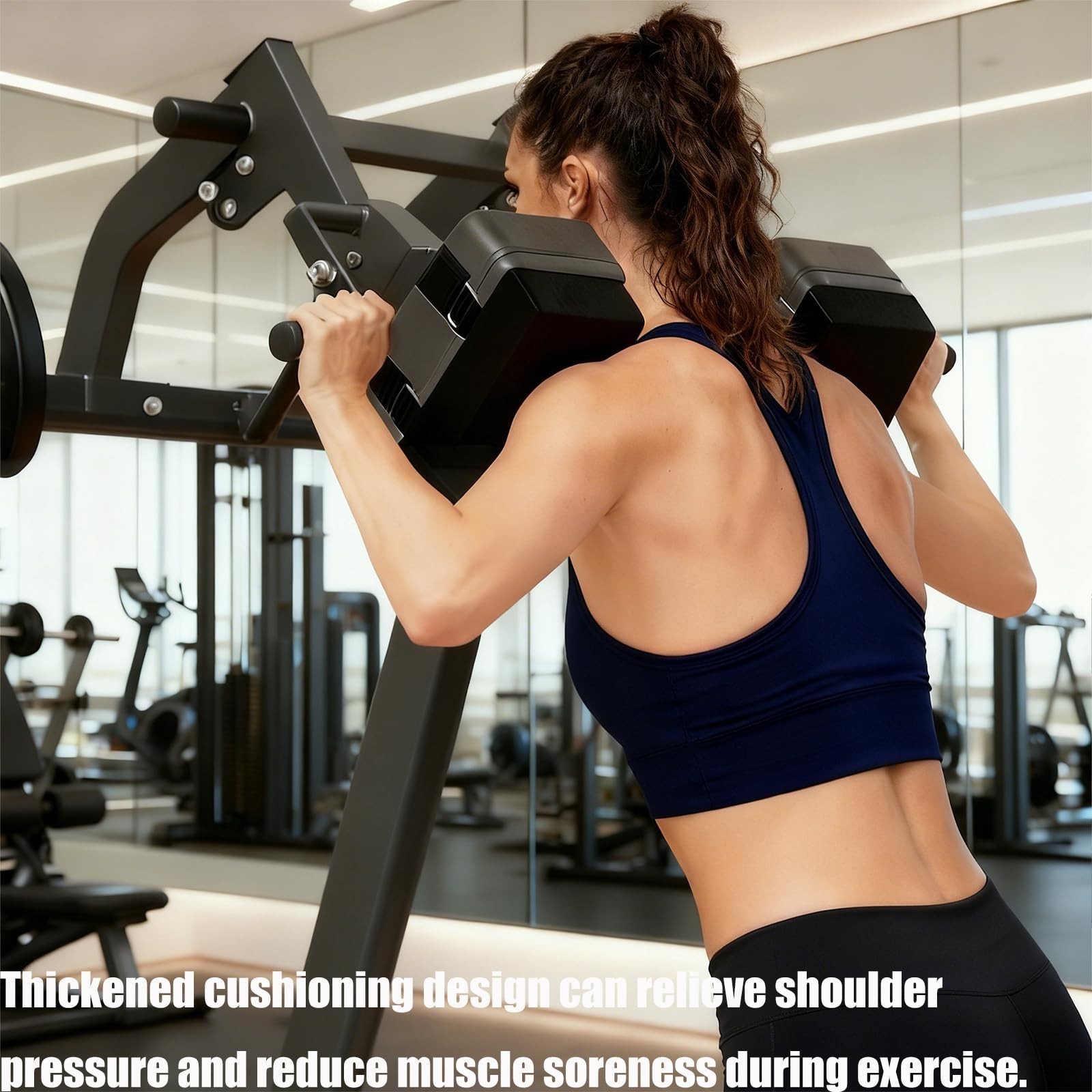 High-Density Foam Hack Squat Shoulder Pads 2-Pack, Adjustable Straps, Pressure R