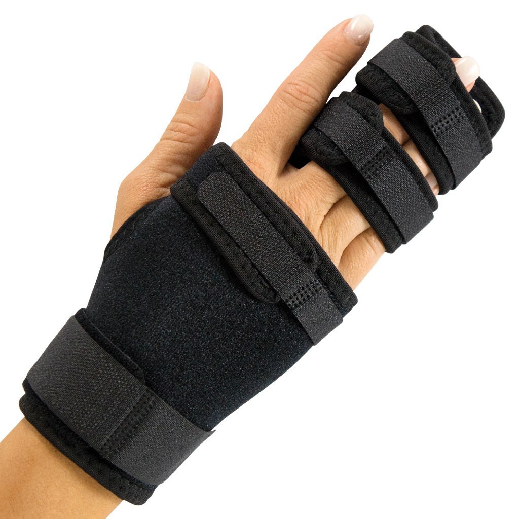 Dual Trigger Finger Splint Immobilizer with Adjustable Aluminum, Sprain, Mallet