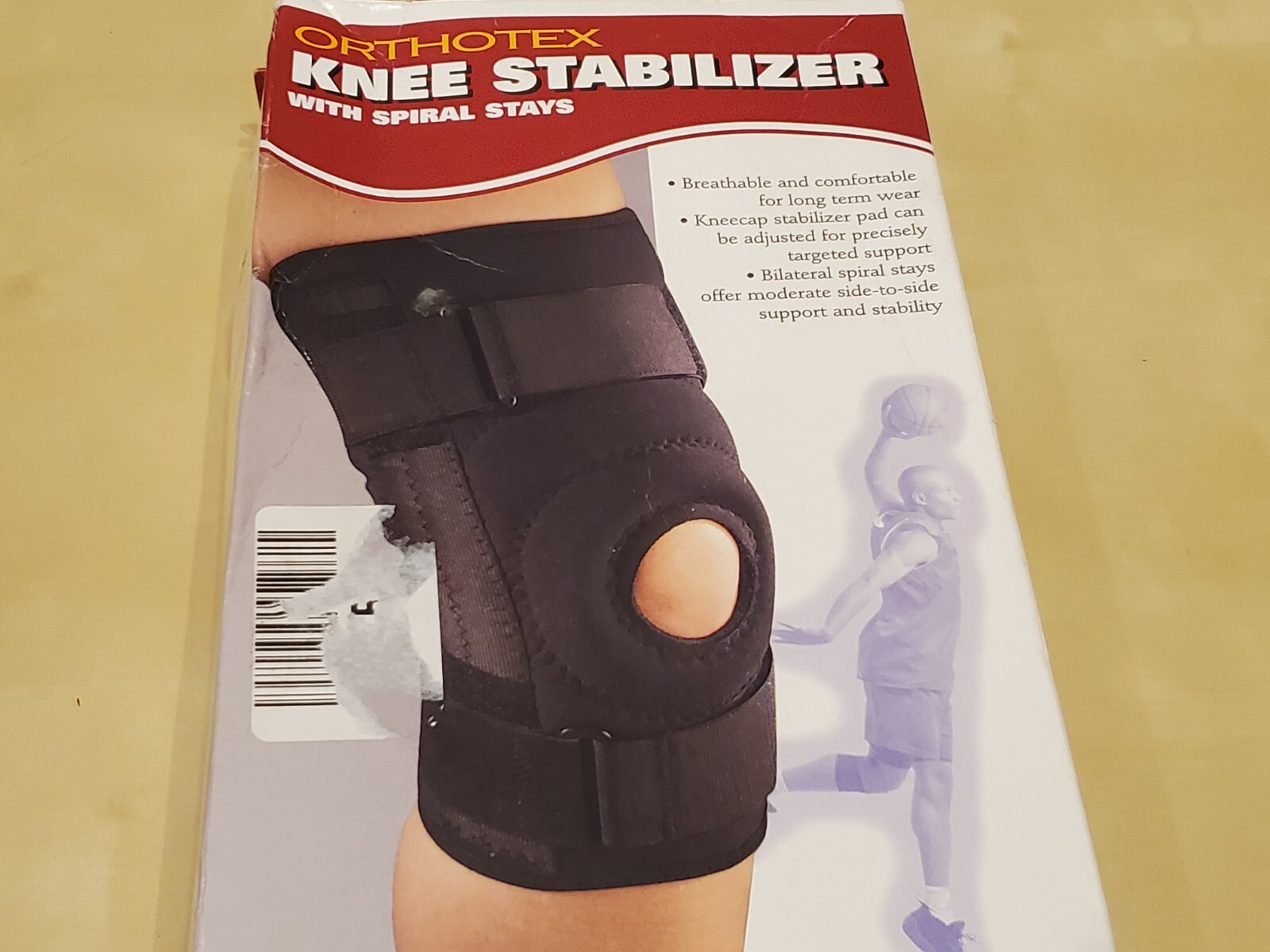 OTC ORTHOTEX Knee Stabilizer With Spiral Stays (Black) XXXL * 2541- SIZE XXXL