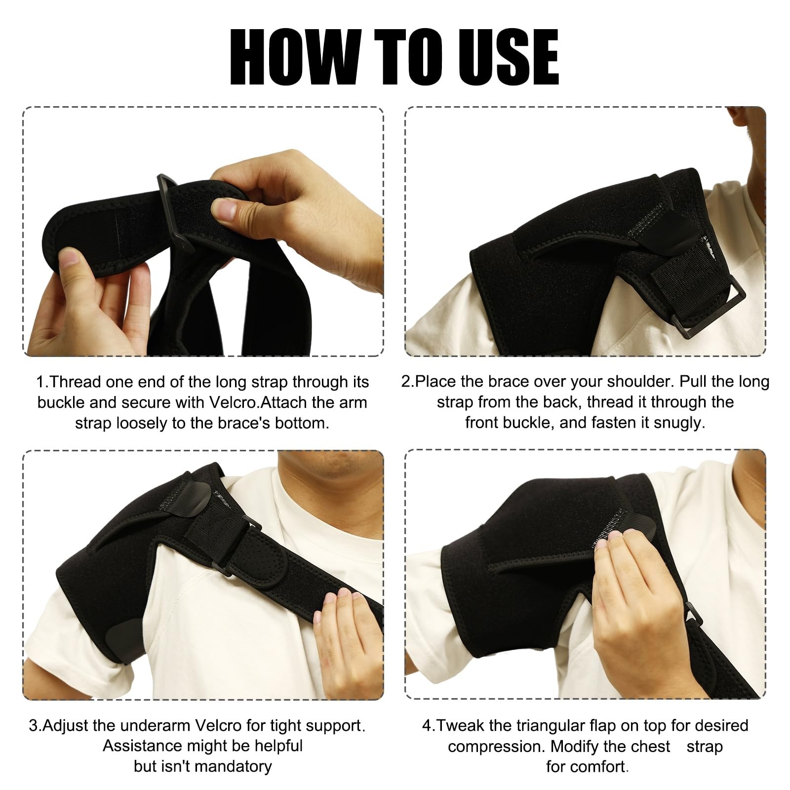 Shoulder Brace Rotator Cuff Men Women Torn Shoulders Relieve Joint Pain Relief