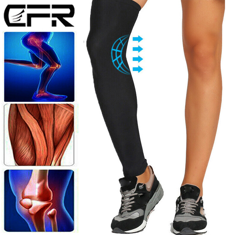 Knee Support Brace Compression Sleeve Leg Long Sports Basketball Pain Relief IA