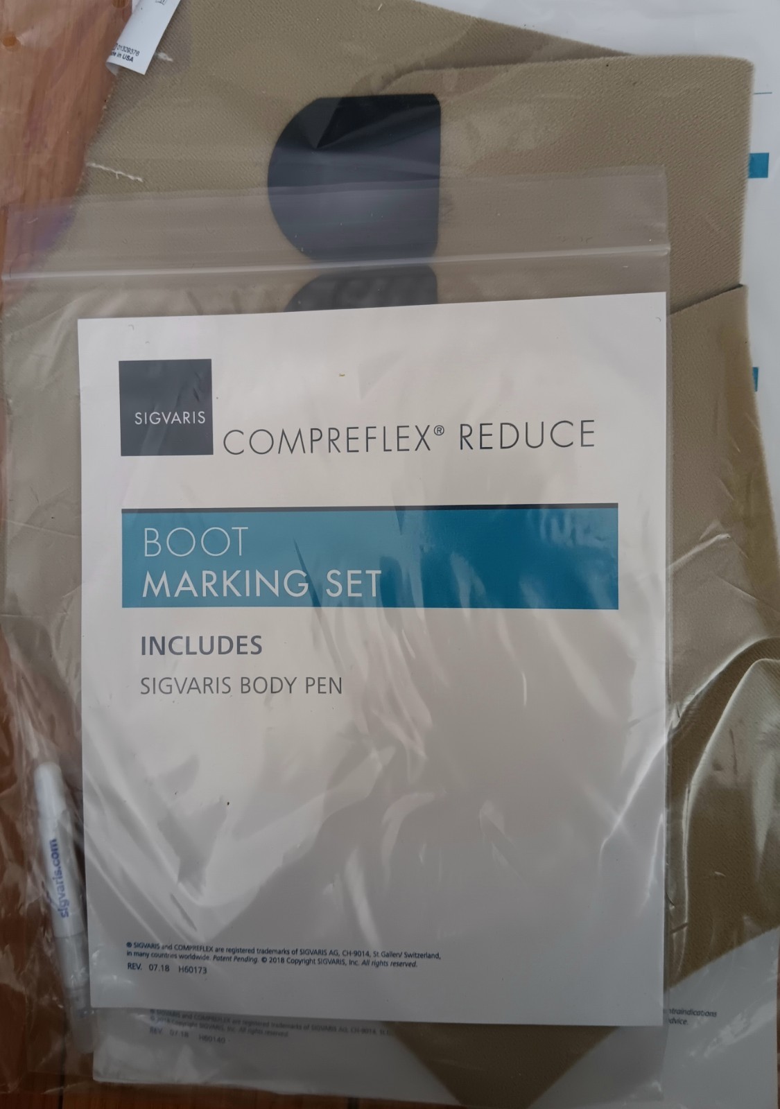 SIGVARIS MEDICAL #2813-BTL Compreflex Reduce Foot Boot, Beige, Range 3, NEW