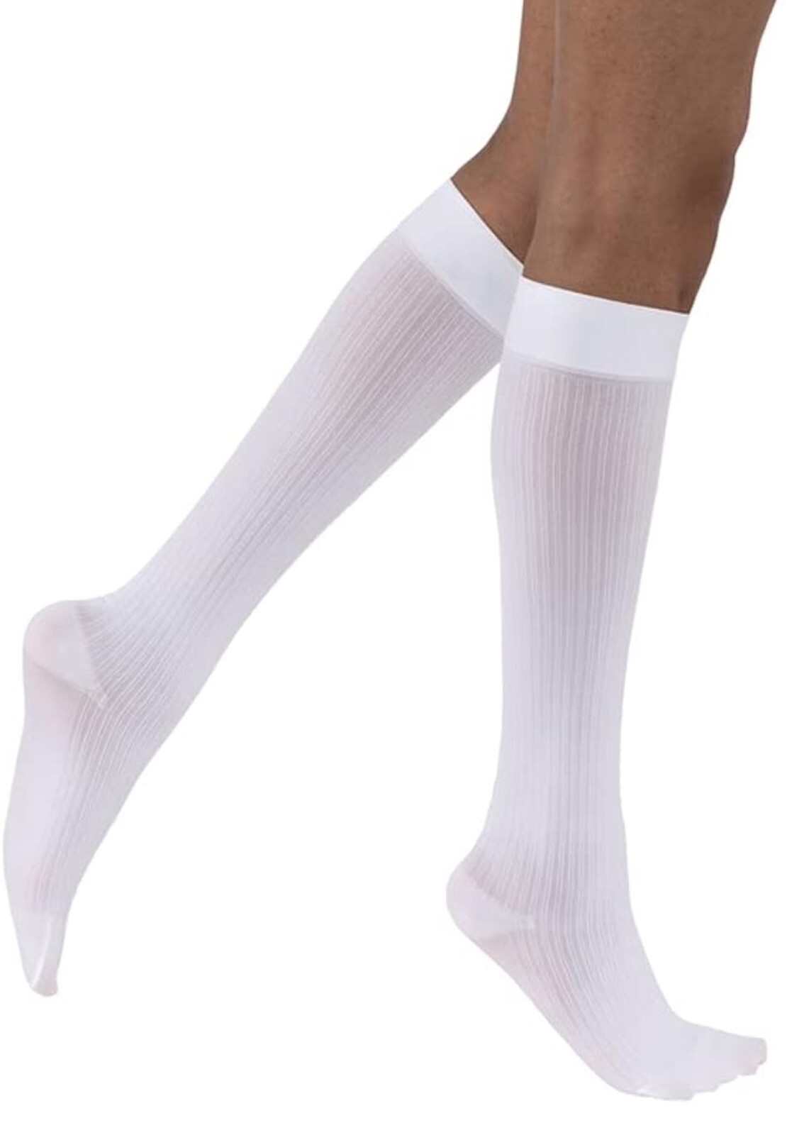Jobst soSoft Knee High Closed Toe 8-15 mmHg White Medium 7-9 US New