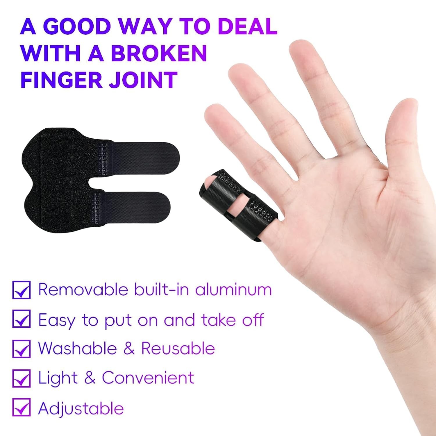 Compact Adjustable Finger Splints – Help Relieve Pain from Arthritis and Strains