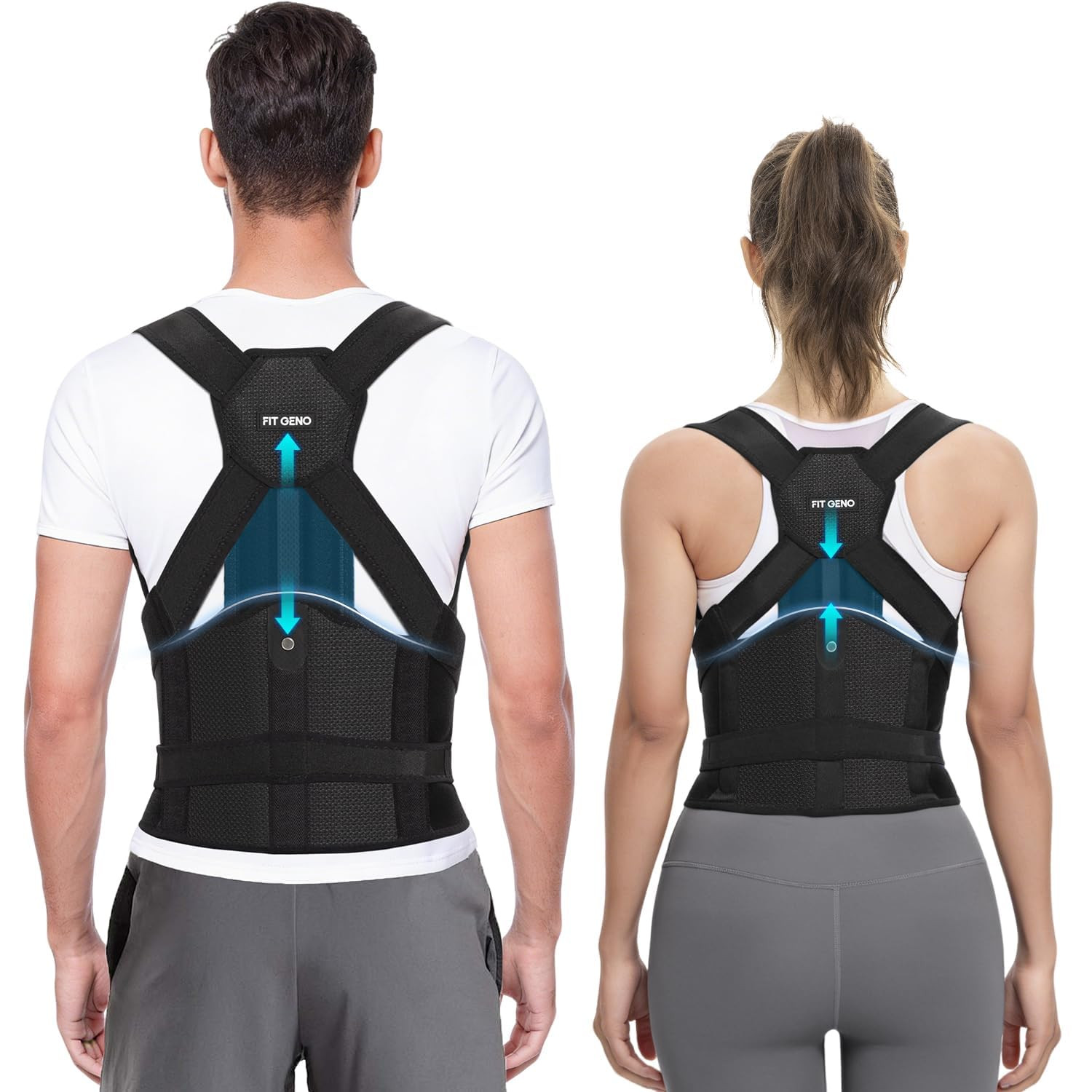 Heightfit Posture Corrector for Women & Men, Adjustable Back Brace | Our Patente