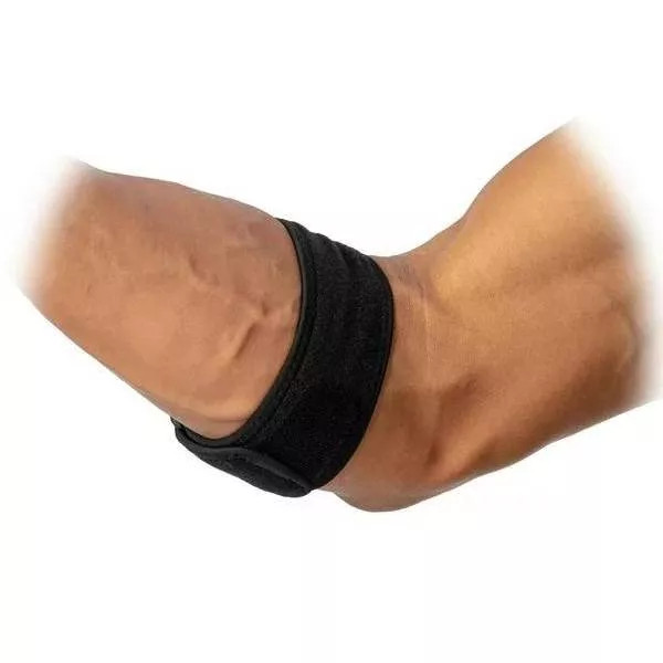 BLACK – MCDAVID SPORT TENNIS AND GOLF ELBOW STRAP: MUSCLE PAIN RELIEF, NYLON