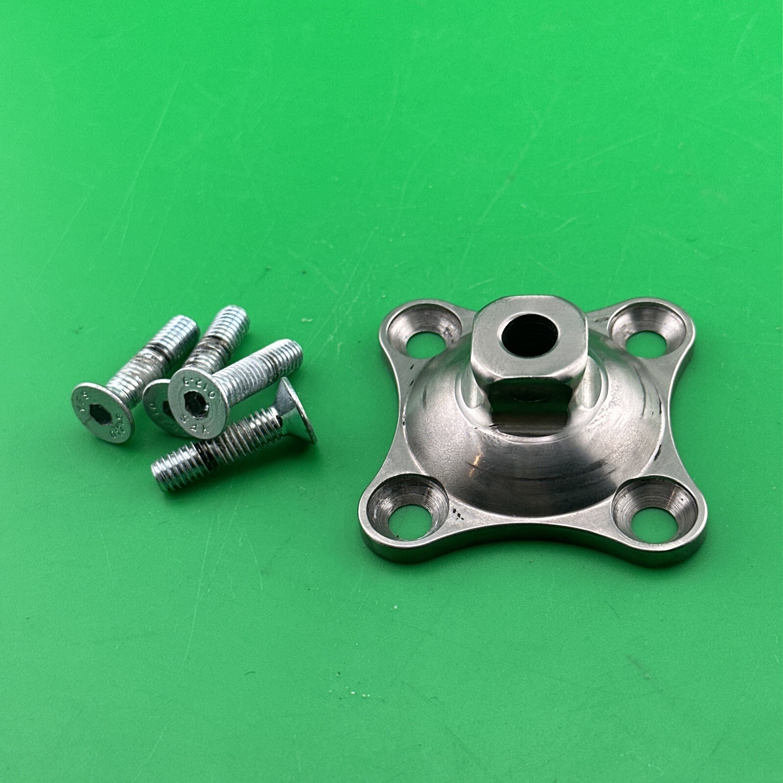 Prosthetic Component Adapter Part 4 Hole Plate. Bulldog Plate