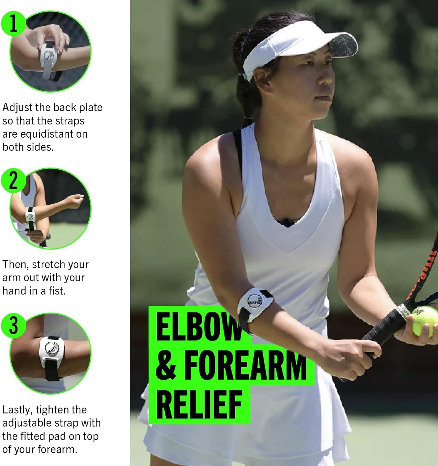 One Size Compression Brace for Elbow and Forearm Relief – Latex-Free & Durable