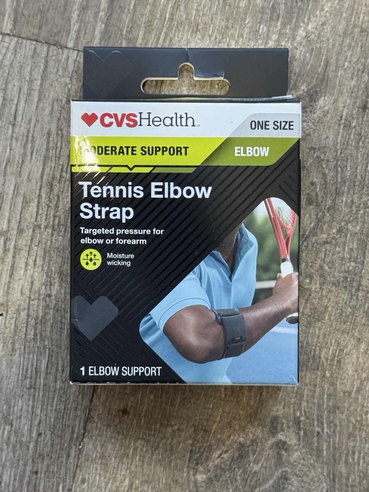 CVS Health Moderate Support Tennis Elbow Strap One Size Color Grey NEW