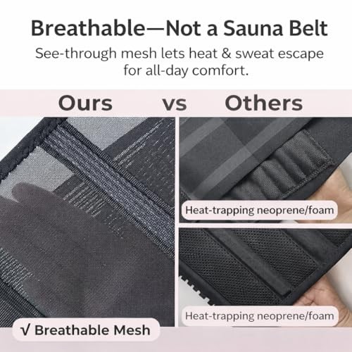 Ultra Breathable & Thin Back Brace for Lower Back Pain – S/M(Waist: 33.5″-42″)