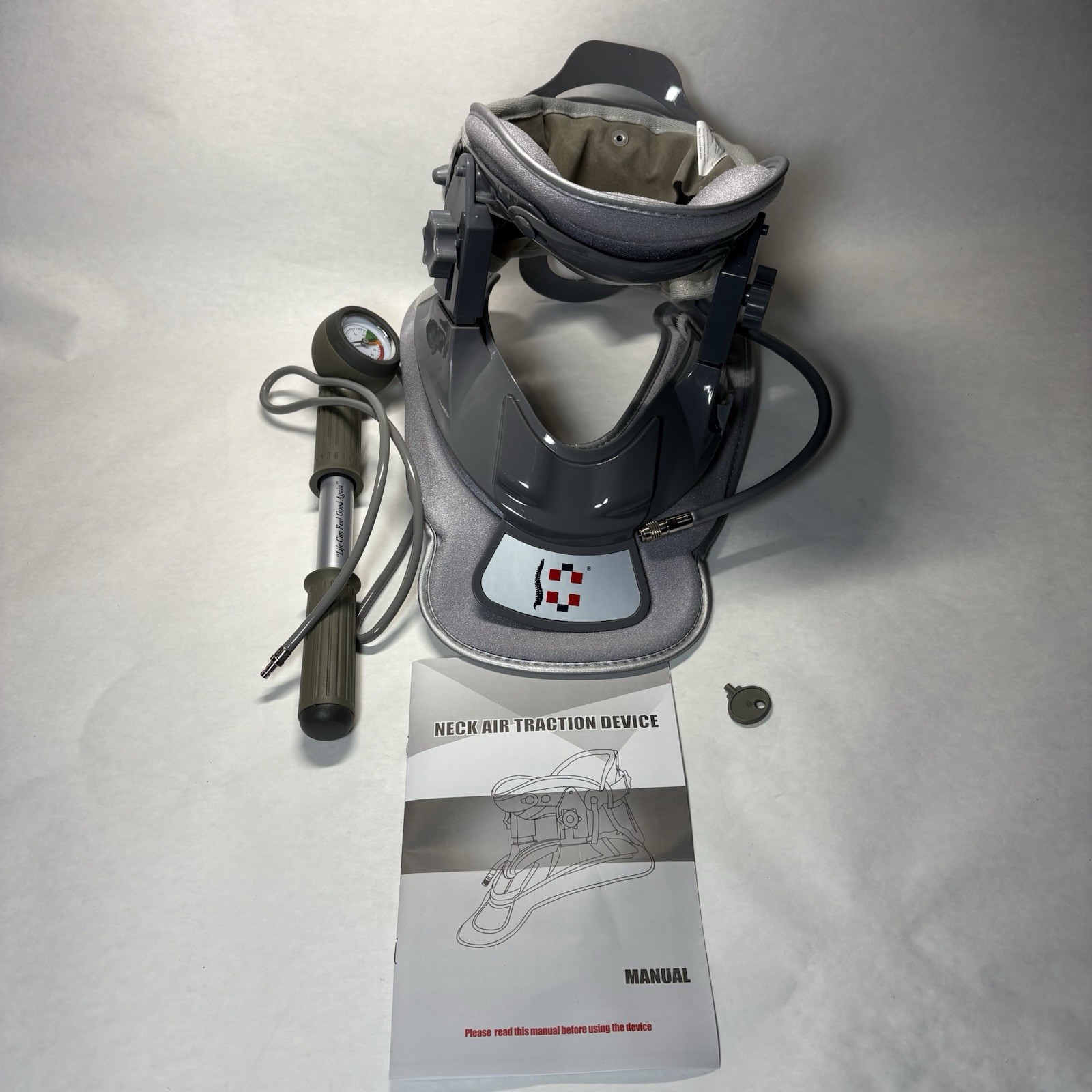 Cervical Neck Traction Device Adjustable Manual Hand Pump