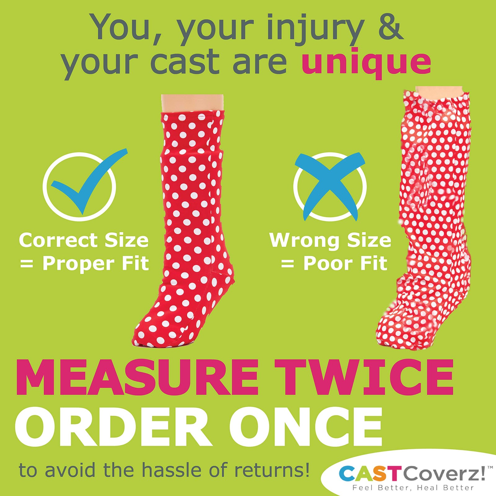 CastCoverz Leg Cast Cover – Neon Tracks – Medium Short – Below The Knee