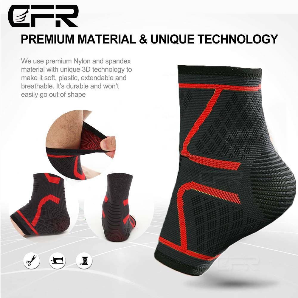 Ankle Brace Support Achilles Tendon Wrap Sleeve Socks Adjustable Arch Tendinitis