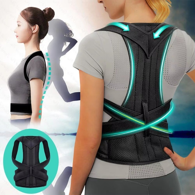 1pc 2026 One-piece back brace, unisex, shoulder brace, adjustable full back