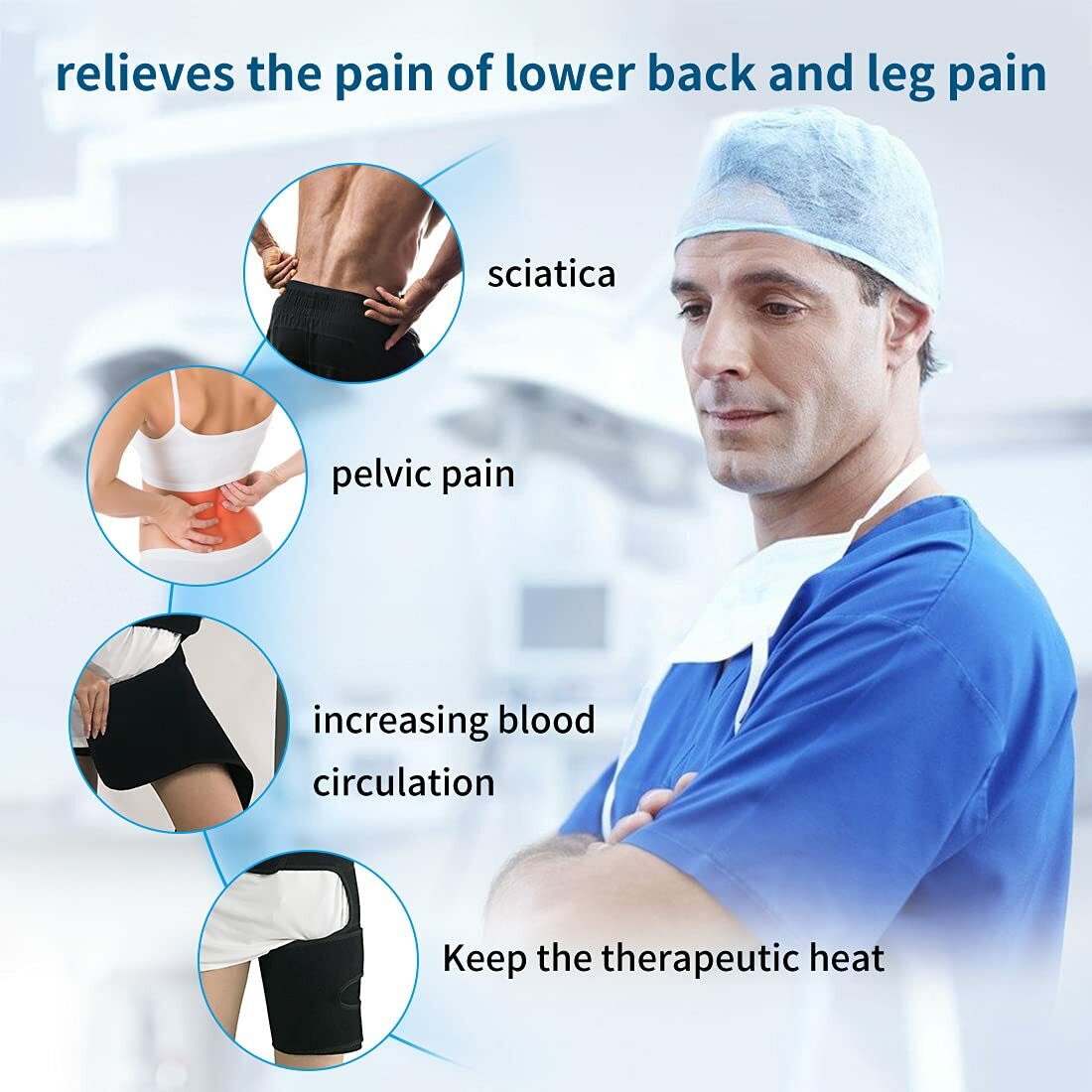Groin Compression Hip Support Brace Hamstring Wrap Injury Recovery Pain Relief