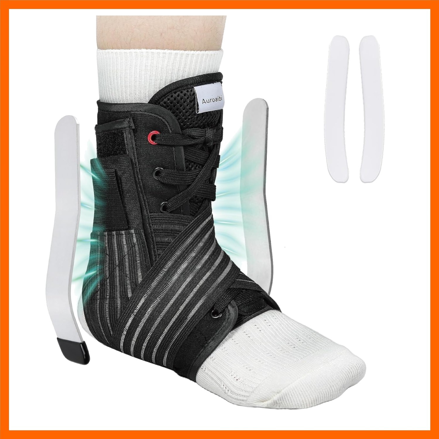 Ankle Brace for Women Men with Removable Side Splints, Lace Up Ankle Support …